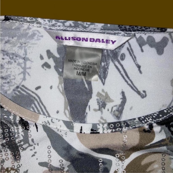 Allison Daley Stretchy Sequins top M - Picture 12 of 12